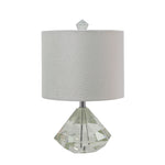 Sagebrook Home 51165 15.25" Crystal Diamond Table Lamp, Clear