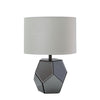Sagebrook Home 51167 17.25" Mirrored Facetd Table Lamp, Silver
