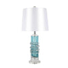 Sagebrook Home 51174 28" Art Glass Table Lamp, Lt Blue