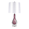Sagebrook Home 51177 29" Art Glass Double Tear Drop Table  Lamp, Burgundy
