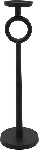 Sagebrook Home 16282-01 21" Metal Candle Holder, Black