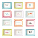Two's Company 51360 Set of 12 Petite Wise Saying Trays  Gift Box
