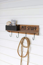 Kalalou CHW1179 Wood and Metal Pet Stuff Shelf