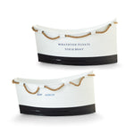 Two's Company 51923 Ship Ahoy Set of 2 White Boat Drink Buckets