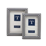 Two's Company 51935 Set of 2 Nautical Stripe Photo Frames Incl 2 Sizes