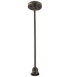 Meyda Lighting 51950 5"W Craftsman Brown on Brass 1 LT Pendant Hardware