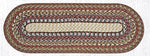 Earth Rugs C-300 Honey/Vanilla/Ginger Oval Table Runner 13``x36``