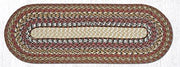 Earth Rugs C-300 Honey/Vanilla/Ginger Oval Table Runner 13``x36``