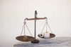 Kalalou NRAR1027 Antique Metal Scale with Weighted Iron Base