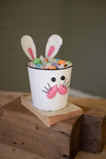 Kalalou CHYK1163  Painted Metal Rabbit Planter