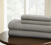 Benzara BM202518 Asti 1000 Thread Count Pintuck Hem Queen Size Sheet Gray - 4 Piece
