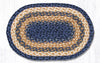 Earth Rugs C-79 Lt. Blue/Dk. Blue/Mustard Jute Placemat 13``x19``