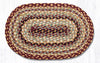 Earth Rugs C-357 Burgundy/Gray/Cream Jute Placemat 13``x19``