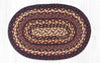 Earth Rugs C-371 Black Cherry/Chocolate/Cream Jute Placemat 13``x19``