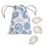 Two's Company 52057 Set of 12 Oyster Bakers Plate in Canvas Pouch, Ceramic