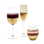 Two's Company 52834 24 Pc Gold Faceted Drinking Glass