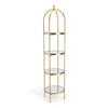 Two's Company 52908 Golden Etagere with 4 Mirror Glass Shelves