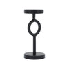 Sagebrook Home 17031-03 Metal, 8" Ring Candle Holder, Black