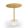 SPI Home 53002 Golden Finish End Table with Marble Base