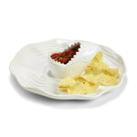 Two's Company 53134 Great White Stylish Chip and Dip Bowl