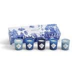 Two's Company 53294 Blue Willow Set of 5 Scented Candles in Gift Box