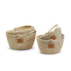 Two's Company 53353 Set of 4 Hand-Crafted Baskets  Totes with Swing Handle