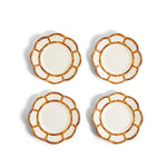 Two's Company 53461 Bamboo Touch Set of 4 Bamboo Rim Salad/Dessert Plate