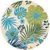 Couristan Covington Summer Laelia 7'10" X 7"10" Round Indoor/Outdoor  Contemporary Rug