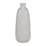 Sagebrook Home 13922-24 Ceramic, 16" Dimpled Vase, Oatmeal