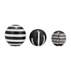 Sagebrook Home 17909 Ceramic, Set of 3 4/5/6", Tribal Orbs, Black/Ivory