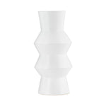 Sagebrook Home 17907-02 Ceramic, 12" Totem Vase, White