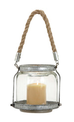 Benzara Lantern With Minimalistic Detailing For Rustic Appeal
