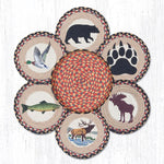 Earth Rugs TNB-43 Wildlife Trivets in a Basket 10``x10``