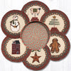 Earth Rugs TNB-1120 Winter Trivets in a Basket 10``x10``