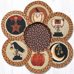 Earth Rugs TNB-1121 Autumn Trivets in a Basket 10``x10``