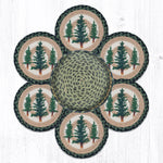 Earth Rugs TNB-116 Tall Timbers Trivets in a Basket 10``x10``