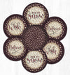 Earth Rugs TNB-395 Festive Trivets in a Basket 10``x10``