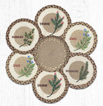 Earth Rugs TNB-413 Herb Set Trivets in a Basket 10``x10``