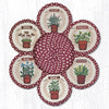 Earth Rugs TNB-524 Herbs Trivets in a Basket 10``x10``