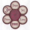 Earth Rugs TNB-535 Christmas Trivets in a Basket 10``x10``