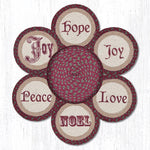 Earth Rugs TNB-535 Christmas Trivets in a Basket 10``x10``