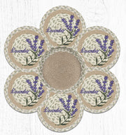 Earth Rugs TNB-611 Lavender Trivets in a Basket 10``x10``