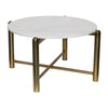 Sagebrook Home 18488-01 Metal, 35" Coffee Table, Gold/White