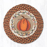 Earth Rugs PM-RP-222 Harvest Pumpkin Printed Round Placemat 15``x15``