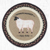 Earth Rugs PM-RP-344 Farmhouse Sheep Printed Round Placemat 15``x15``