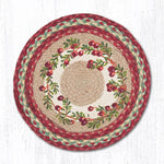 Earth Rugs PM-RP-390 Cranberries Printed Round Placemat 15``x15``