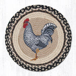 Earth Rugs PM-RP-430 Rooster Printed Round Placemat 15``x15``