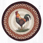 Earth Rugs PM-RP-471 Rustic Rooster Printed Round Placemat 15``x15``