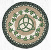 Earth Rugs PM-RP-605 Irish Shamrock Printed Round Placemat 15``x15``