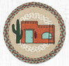 Earth Rugs PM-RP-782 Adobe Home Printed Round Placemat 15``x15``